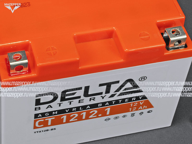 Аккумулятор 12V 12Ah (CT1212.1) "DELTA" (AGM VRLA) 151х70х131 (+  --) Mazepper