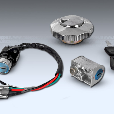 Набор замков "Alpha" (2 шт.) с пробкой бензобака (4-х контактный) Китай Mazepper