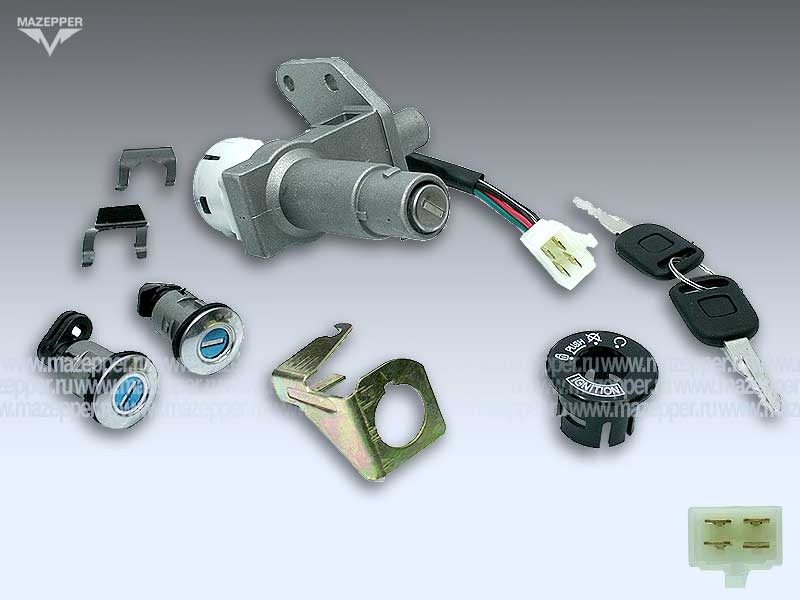 Набор замков "Honling" (дв. 157 QMJ, 4T, 150 см3) 3 шт. (4 контактный) Китай Mazepper