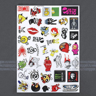 Набор наклеек "JDM" 290х205 мм. 41 шт. (9) Mazepper