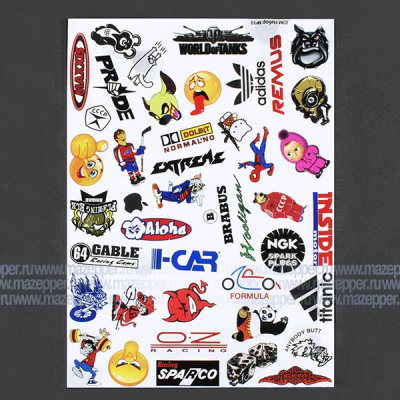 Набор наклеек "JDM" 290х205 мм. 43 шт. (10) Mazepper