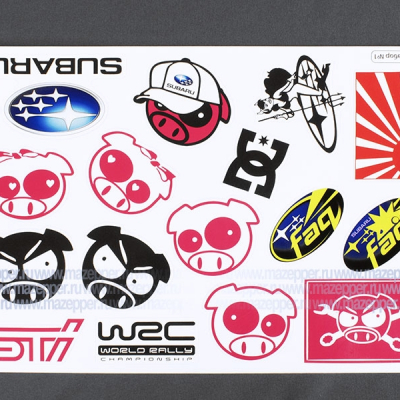 Набор наклеек "JDM" 290х210 мм. 16 шт. (1) Mazepper