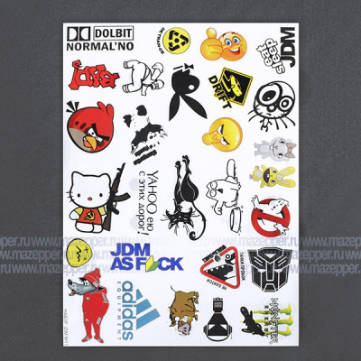 Набор наклеек "JDM" 290х210 мм. 28 шт. (11) Mazepper