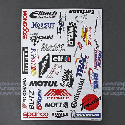 Набор наклеек "JDM" 290х210 мм. 31 шт. (14) Mazepper