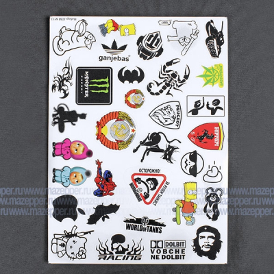 Набор наклеек "JDM" 290х210 мм. 33 шт. (13) Mazepper