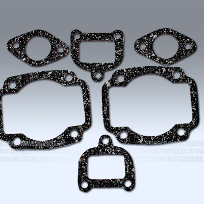 Набор прокладок "Рысь" двигателя снегохода (6 шт.) Mazepper
