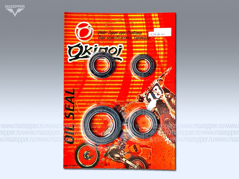 Набор сальников "Honda" Lead (дв. HF-05E, 90 см3) двигателя (4 шт.) OKINOI Mazepper