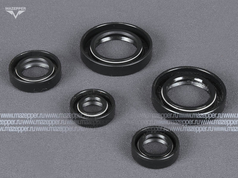 Набор сальников "Honling" (дв. 1E41QMB, 2Т, 50 см3) двигателя (5 шт.) YALONGFENG Mazepper