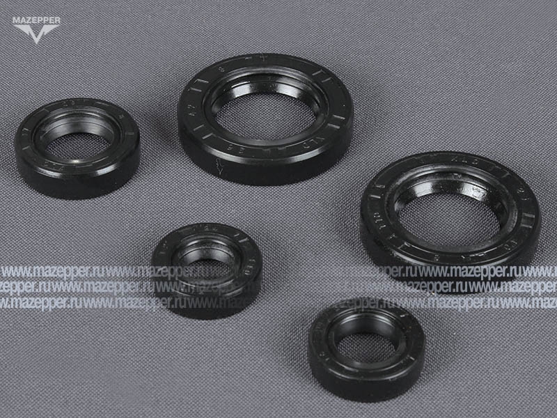Набор сальников "Honling" (дв. 1E41QMB, 2Т, 50 см3) двигателя (5 шт.) YALONGFENG Mazepper