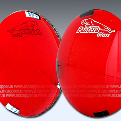 Накладка стекла фары "Dingo, Zodiak" (круглая, красная) Pantera Glass Mazepper