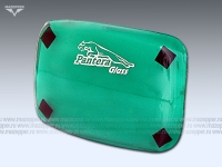 Накладка стекла фары "Dingo, Zodiak" (прямоугольная, зелёная) Pantera Glass Mazepper