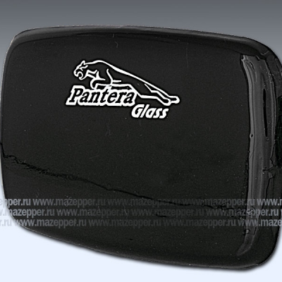 Накладка стекла фары "Dingo, Zodiak" (прямоугольная, чёрная) Pantera Glass Mazepper
