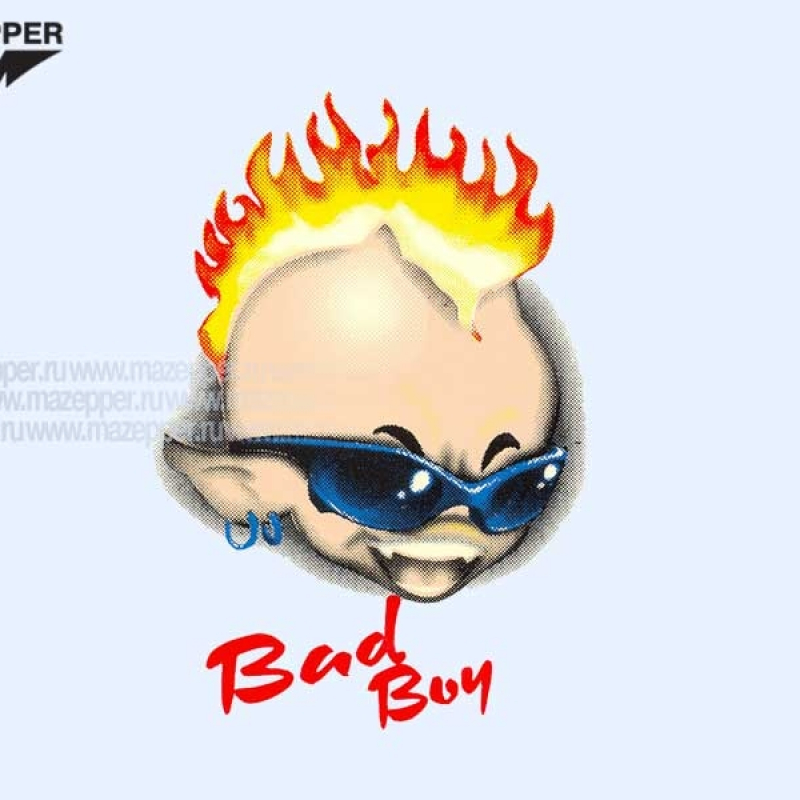 Наклейка "BAD BOY-панк" 90х115 мм. (левая) Mazepper