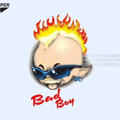 Наклейка "BAD BOY-панк" 90х115 мм. (правая) Mazepper