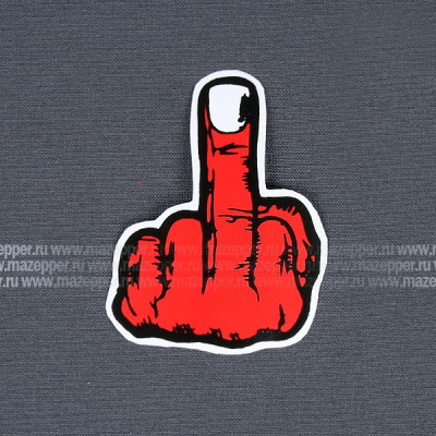 Наклейка "Fuck" 80х60 мм. (красная) Mazepper