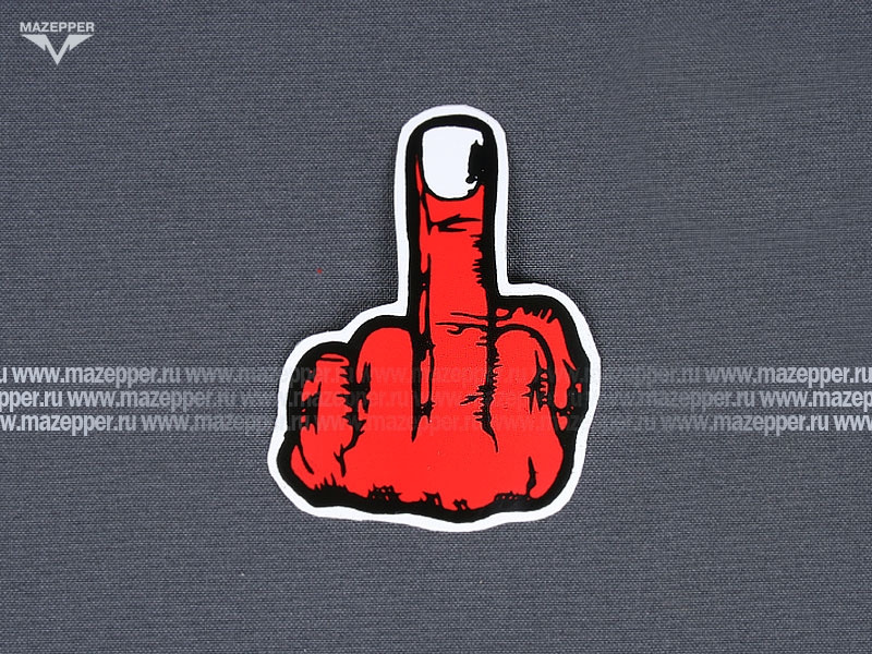 Наклейка "Fuck" 80х60 мм. (красная) Mazepper