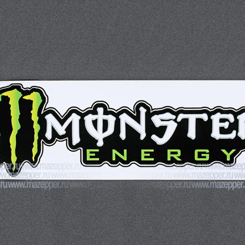 Наклейка "MONSTER Energy" 330х105 мм. (чёрно-зелёная) Mazepper