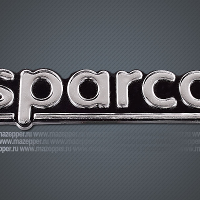 Наклейка "Sparco" 115х25 мм. (объемная, покрытие хром.) Mazepper