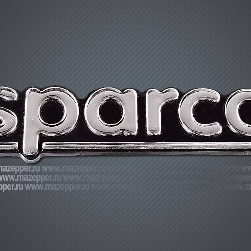 Наклейка "Sparco" 115х25 мм. (объемная, покрытие хром.) Mazepper