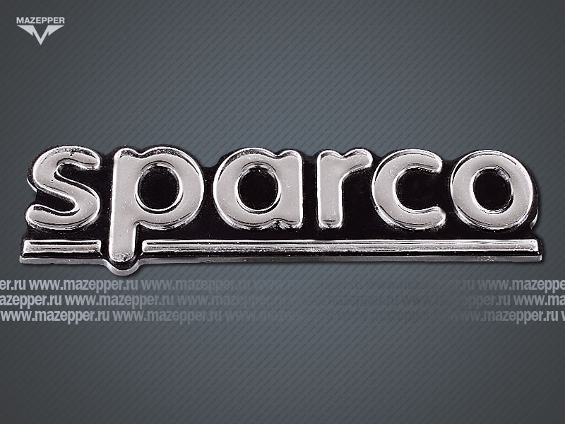 Наклейка "Sparco" 115х25 мм. (объемная, покрытие хром.) Mazepper