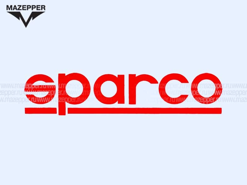 Наклейка "Sparco" 165х40 мм. (красная) Mazepper