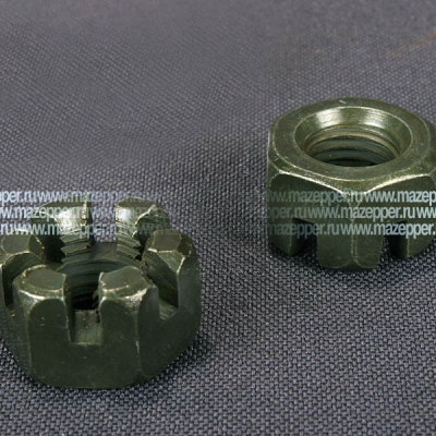 Гайка "Bashan"  BS150S-2B, BS200S-7A шаровых, рулевых наконечников (М10х1,25) корончатая Mazepper