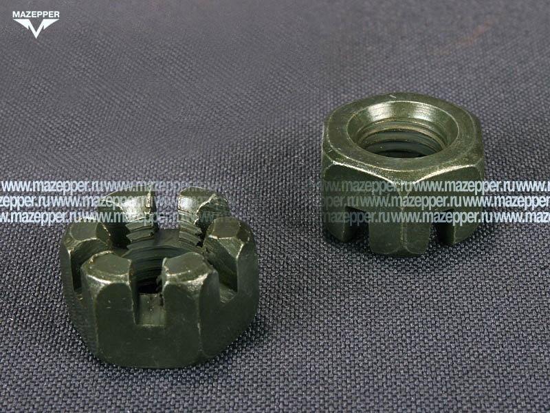 Гайка "Bashan"  BS150S-2B, BS200S-7A шаровых, рулевых наконечников (М10х1,25) корончатая Mazepper