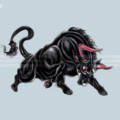 Наклейка "Бык" 160х100 мм. (правая) Mazepper