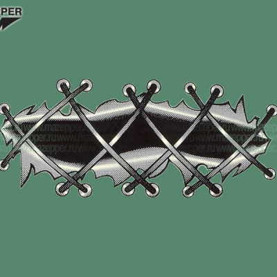 Наклейка "Заштопанная дыра" 125х55 мм. Mazepper