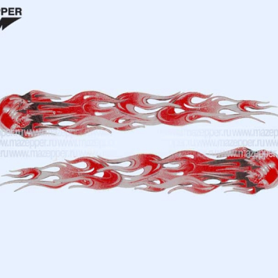 Наклейка "Комета" 320х50 мм. (красная) правая Mazepper