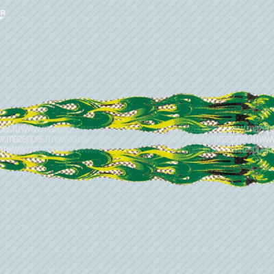 Наклейка "Комета" 330х50 мм. (жёлто-зелёная, голографическая) правая Mazepper