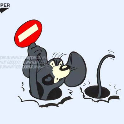 Наклейка "Мышь" 120х90 мм. Mazepper