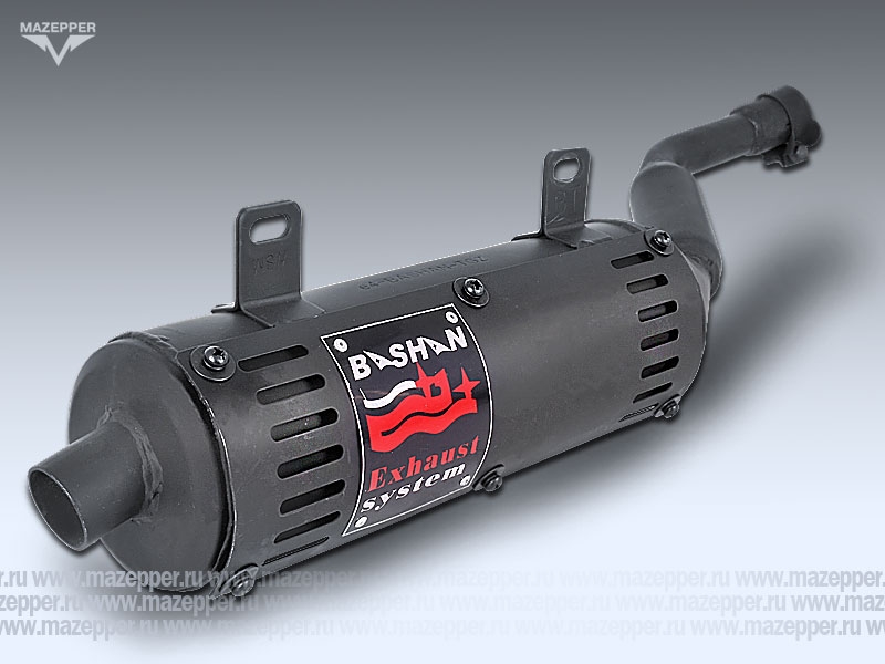 Глушитель "Bashan" (дв. 167MM, 250 см3) в сб. (с трубой глушителя) Mazepper