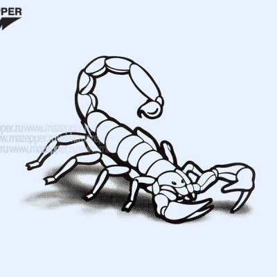 Наклейка "Скорпион" 215х240 мм. Mazepper