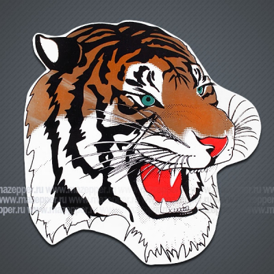 Наклейка "Тигр" 120х110 мм. (золотистая) правая Mazepper