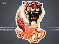 Наклейка "Тигр" Wild  80х55 мм. Mazepper