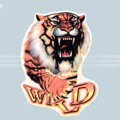 Наклейка "Тигр" Wild 180х130 мм. Mazepper