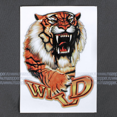 Наклейка "Тигр" Wild 205х145 мм. Mazepper
