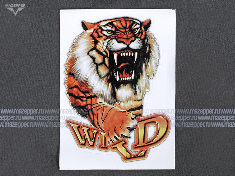 Наклейка "Тигр" Wild 205х145 мм. Mazepper